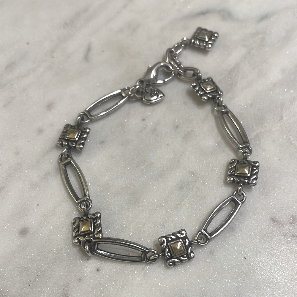 Brighton Two Tone Silver and Gold Link Chain Bracelet